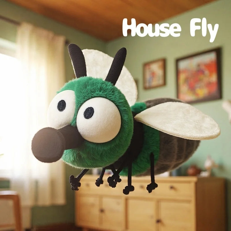 19cm Cartoon Funny Insect Series Plush Toy Soft Cute Mung Bean Fly Stuffed Animals Perfect Birthday Gifts for Kids Girls or Boys