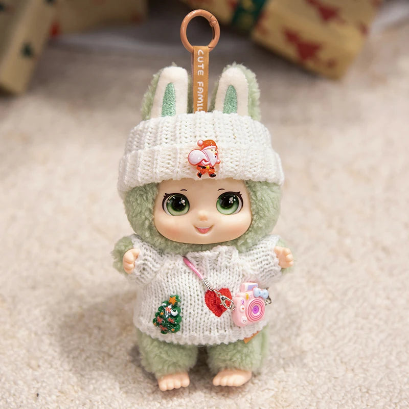 クリスマス ウサ耳 ニット もこもこ ドール フィギュア