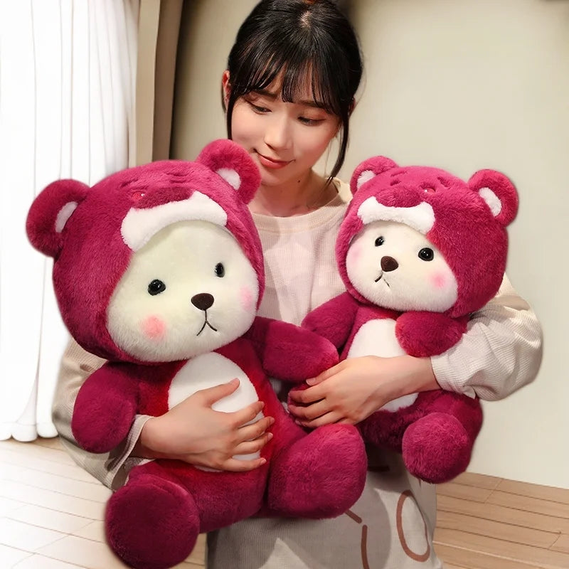 かわいい マゼンタの クマの着ぐるみ ぬいぐるみ