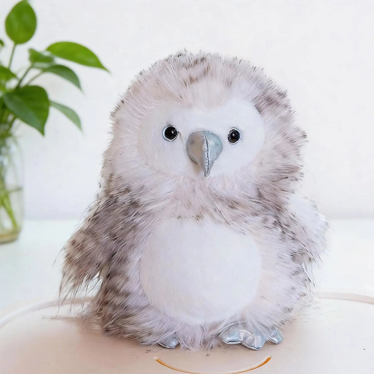 ふわふわ グレー&ホワイト シロフクロウ 親子 ぬいぐるみ セット