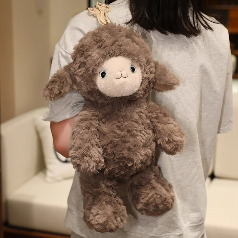 40CM Plush Sheep Animal Backpack Stuffed Toy Cute Soft Lamb Shoulder Bag Plushie For Kids Girls Birthday Gift
