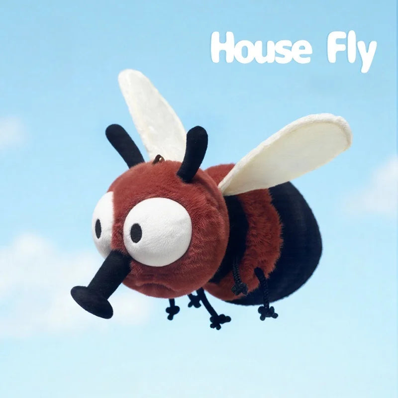 House Fly ハエの 赤黒 かわいい ぬいぐるみ