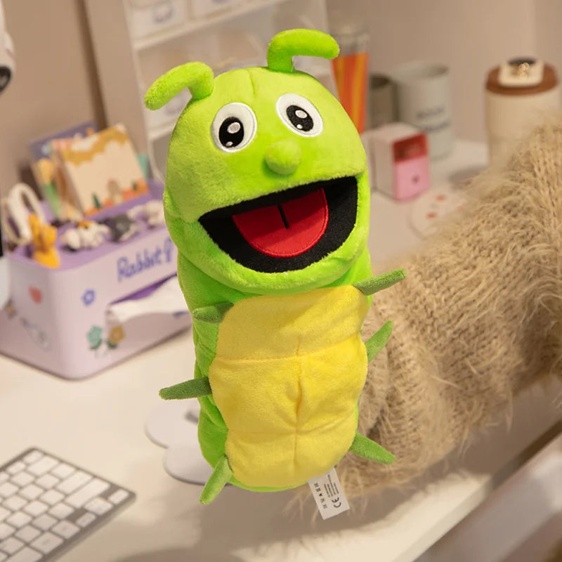 Cute Insect Plush Toys Dragonfly Ants Butterfly Ladybug Bee Cosplay Plush Doll Cute Hand Finger Puppet Educational Baby Toys