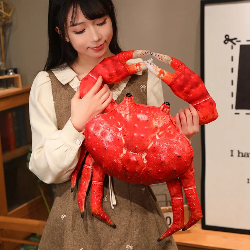 リアルな赤いカニ ぬいぐるみ ビッグサイズ