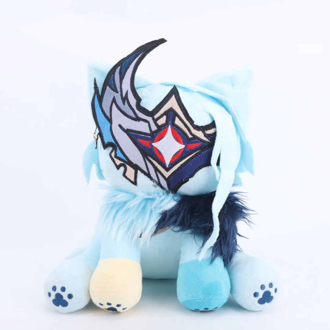 原神 ドットーレ マスク 猫耳 ぬいぐるみ ブルー