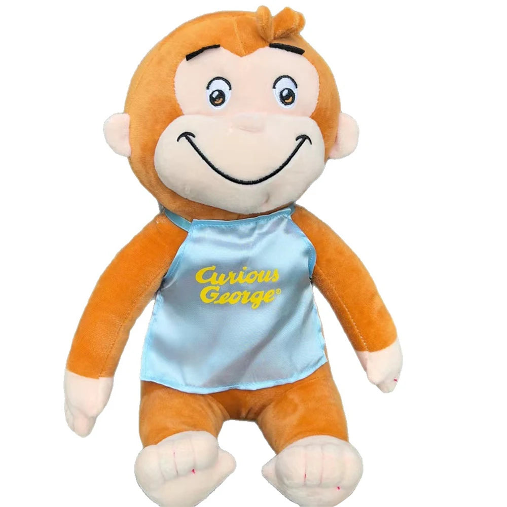 30cm Cute Cartoon Anime Curious George Plush Toy Stuffed Animal Monkey Doll Soft Game peripheral Kid Fan Birthday Accompany Gift
