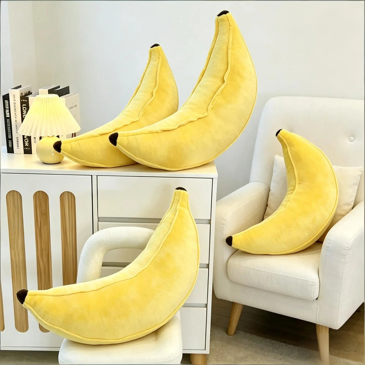 ふわふわ かわいい 黄色いバナナ型抱き枕