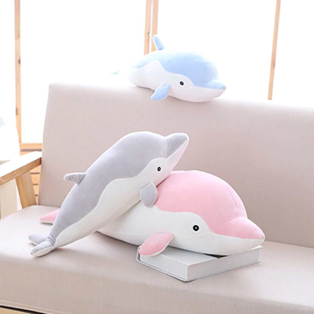 ふわふわ やわらか イルカ ぬいぐるみ ピンク グレー