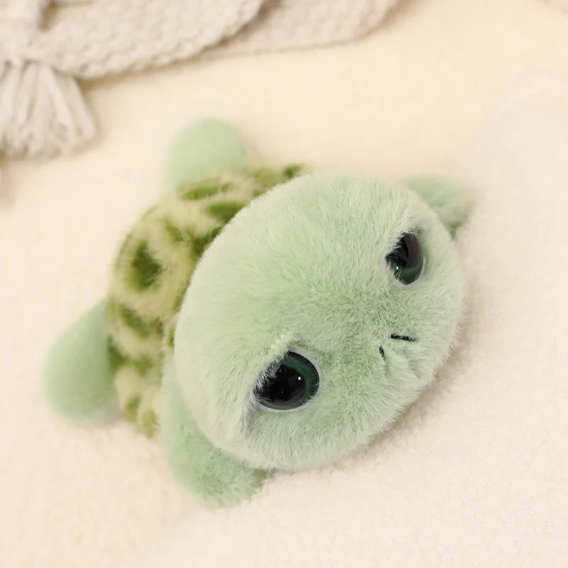ふわふわ ミントグリーン 大きな瞳の亀 ぬいぐるみ