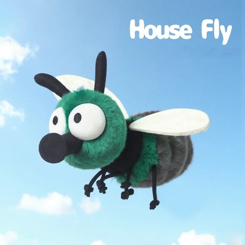 19cm Cartoon Funny Insect Series Plush Toy Soft Cute Mung Bean Fly Stuffed Animals Perfect Birthday Gifts for Kids Girls or Boys