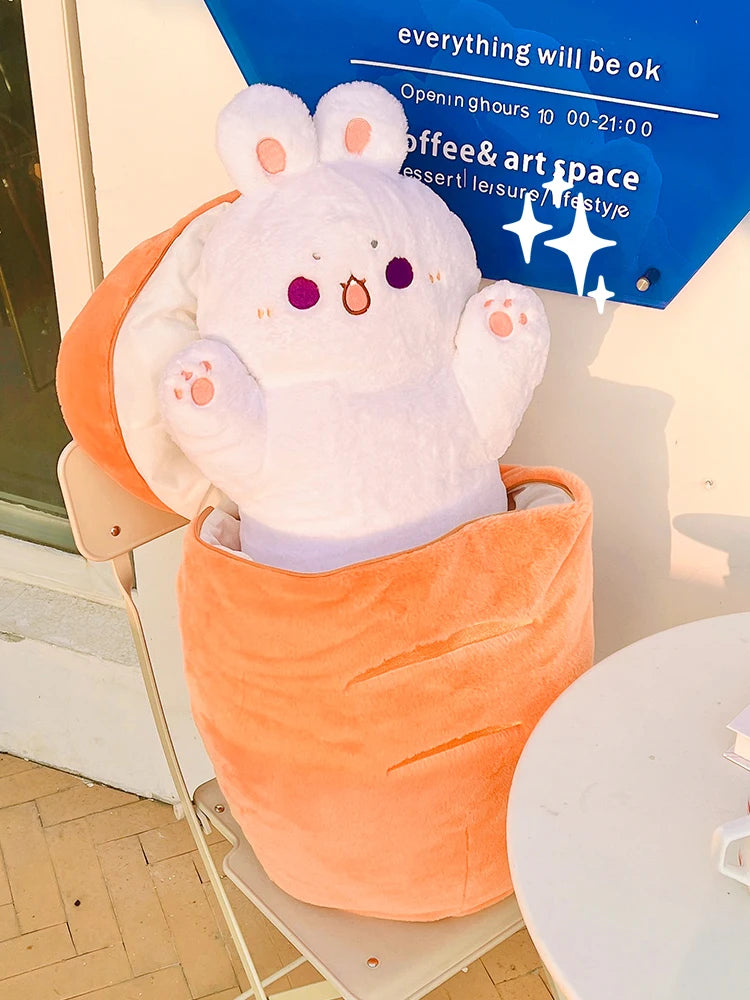 ふわふわ 食べ物型 寝袋 動物 ぬいぐるみ