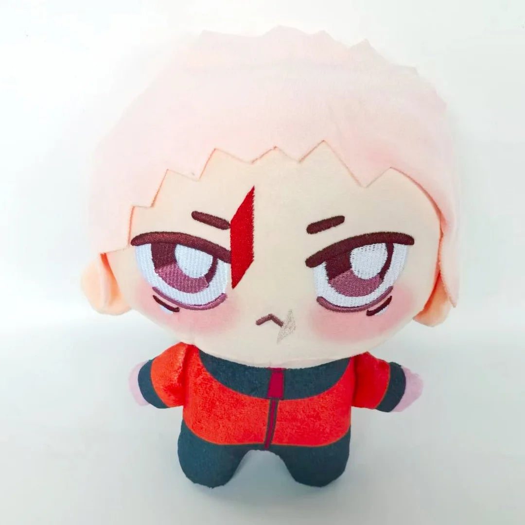 ちびキャラ 顔の刺繡が特徴的な キャラクター ぬいぐるみ