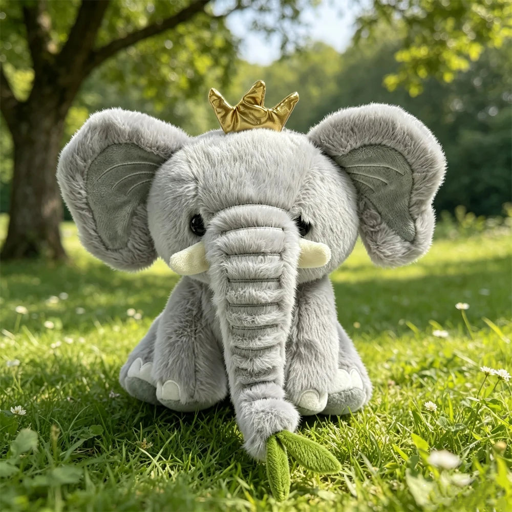 かわいい ピンクの リボン付き ゾウ ぬいぐるみ
