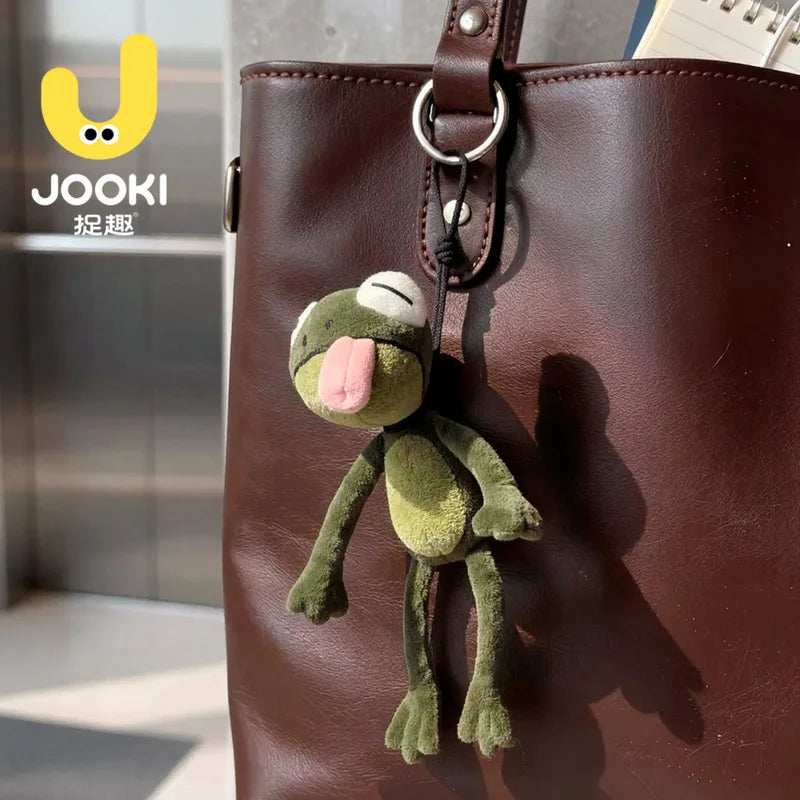 Cute Long Legged Plush Frog Toy Cute Funny Stuffed Doll Pendant Soft Plush Animal Birthday Gift  Cute Plush Keychain