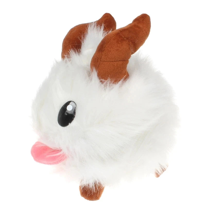 かわいい ふわふわ 白い 舌出し 角付き ぬいぐるみ