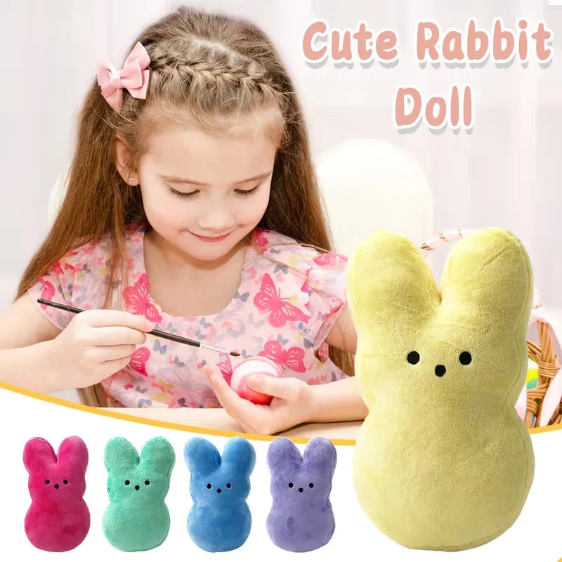 ふわふわパステルカラーのイースターうさぎぬいぐるみ6色セット