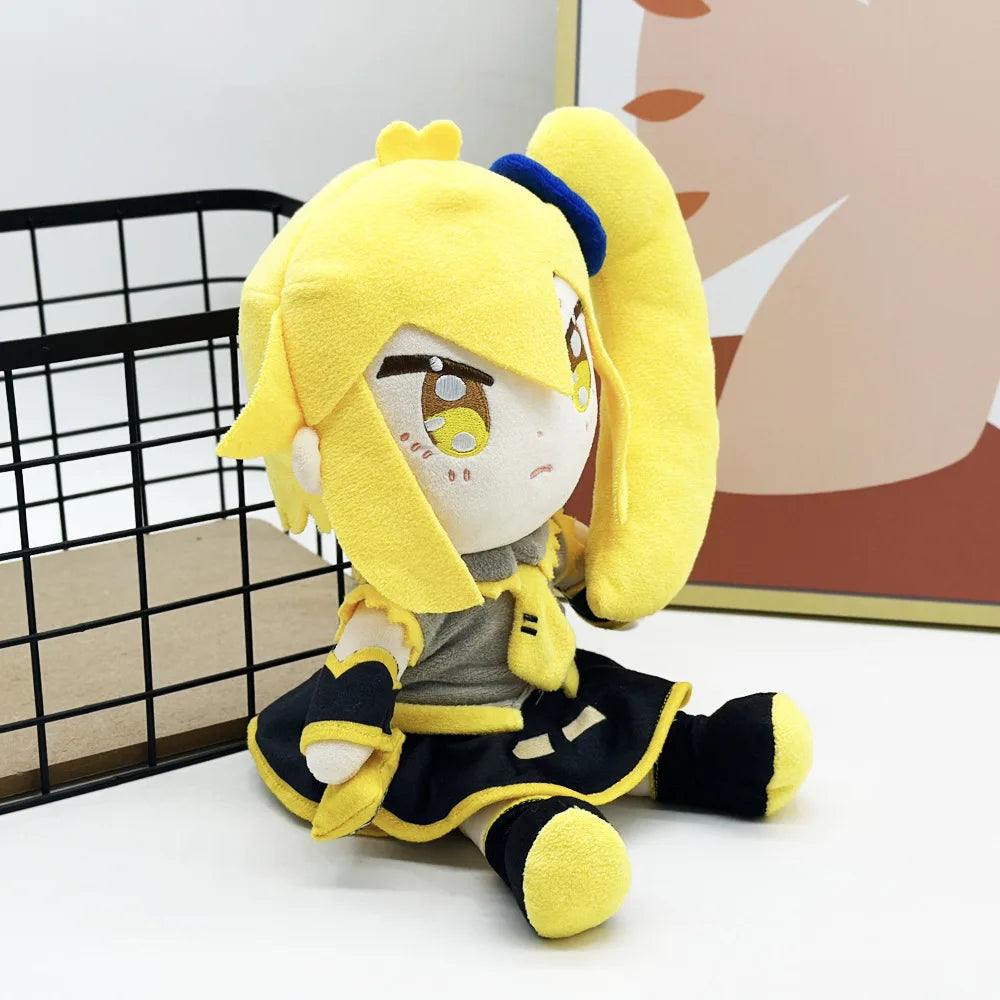むすっと表情 黄色髪 サイドポニーテール ぬいぐるみ