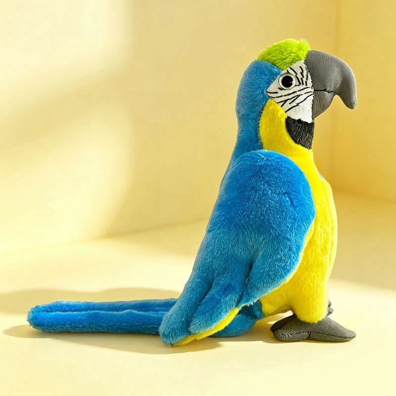 リアルな カラフル ふわふわ オウム ぬいぐるみ