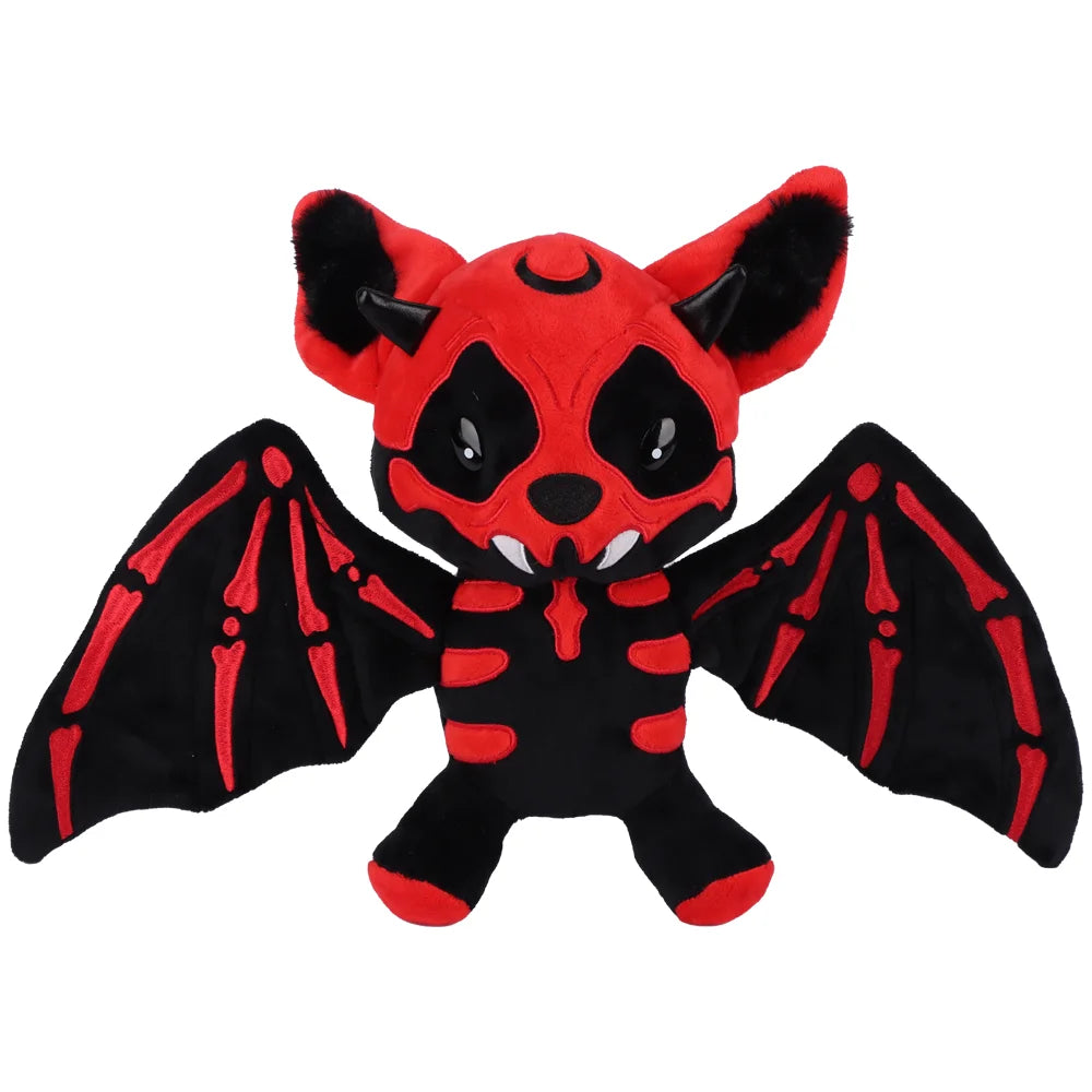 コウモリ ガイコツ ぬいぐるみ 赤黒 黒白 ゴシック風