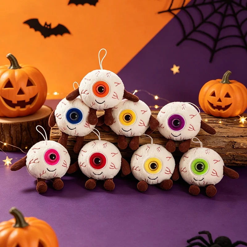 Halloween Plush Toys Scary Eyeball Ghost Squishy Toy Cartoon Soft Model Soft Kawaii Halloween Holiday Gifts