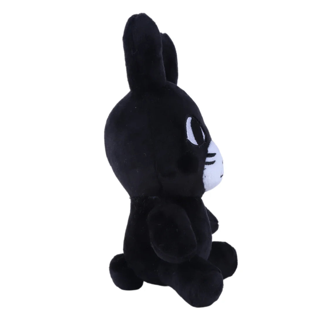 大きな瞳と前歯が可愛い 黒うさぎ キャラクターぬいぐるみ