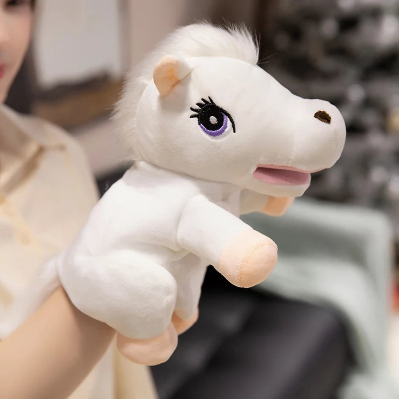 ふわふわ 馬 と ポニー の ぬいぐるみ ハンドパペット