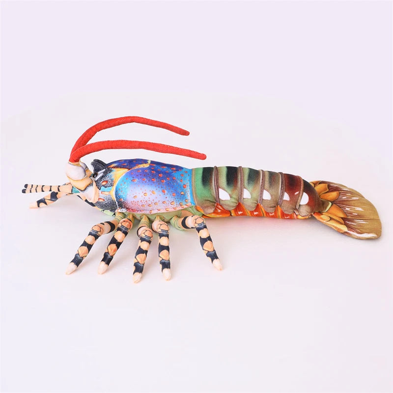 Colorful Australia Lobster Plush Toys Stuffed Throw Pillow - Lifelike Lobster Design Creative Home Decor Funny Christmas Gifts