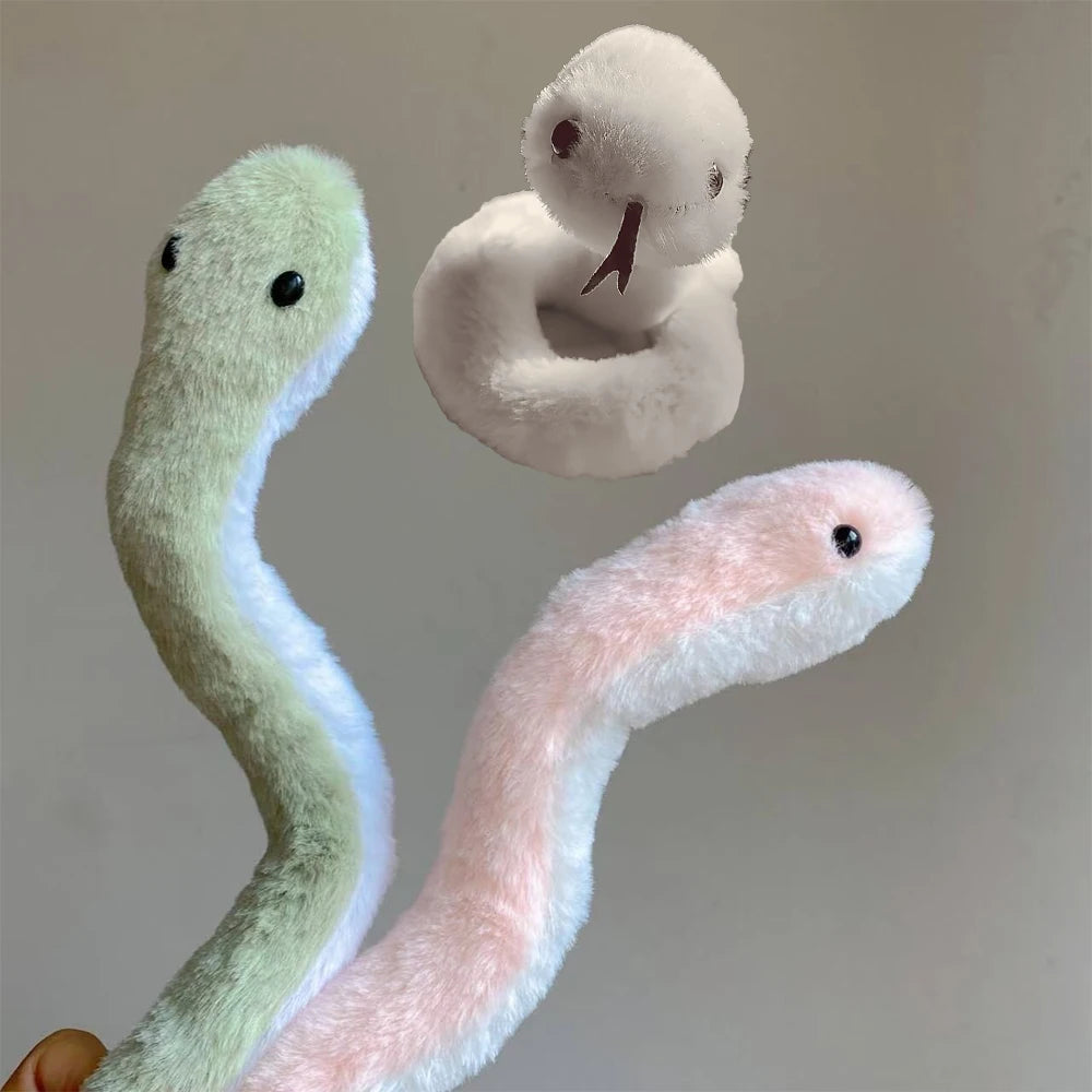 2025 Year of The Snake Plush Toy New Creative Mascot Doll A plush Snake Toy with Freely Concave and Convex Shapes Birthday Gifts