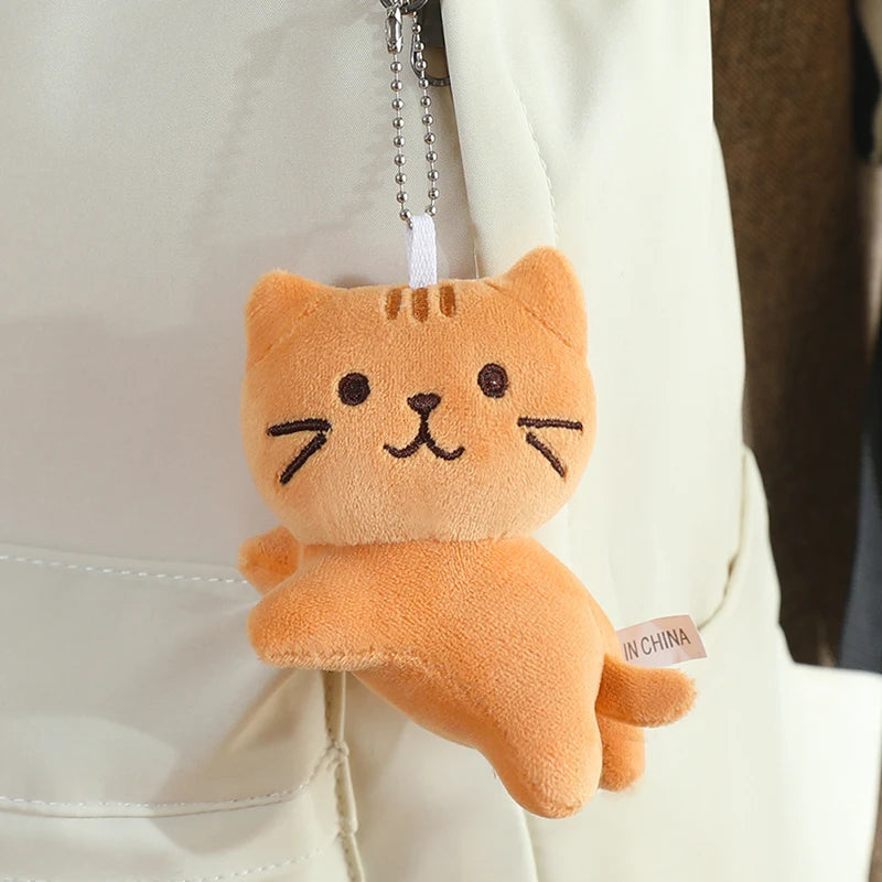 可愛い ふわふわ 猫 マスコット キーホルダー