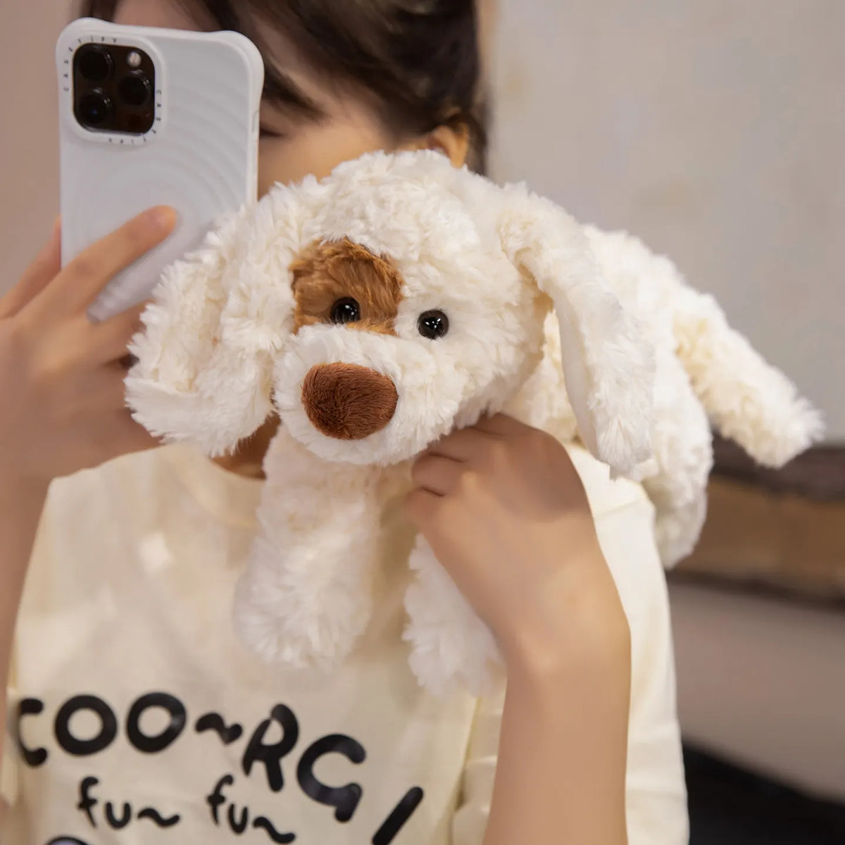 ふわふわ可愛いブラウン系子犬ぬいぐるみ