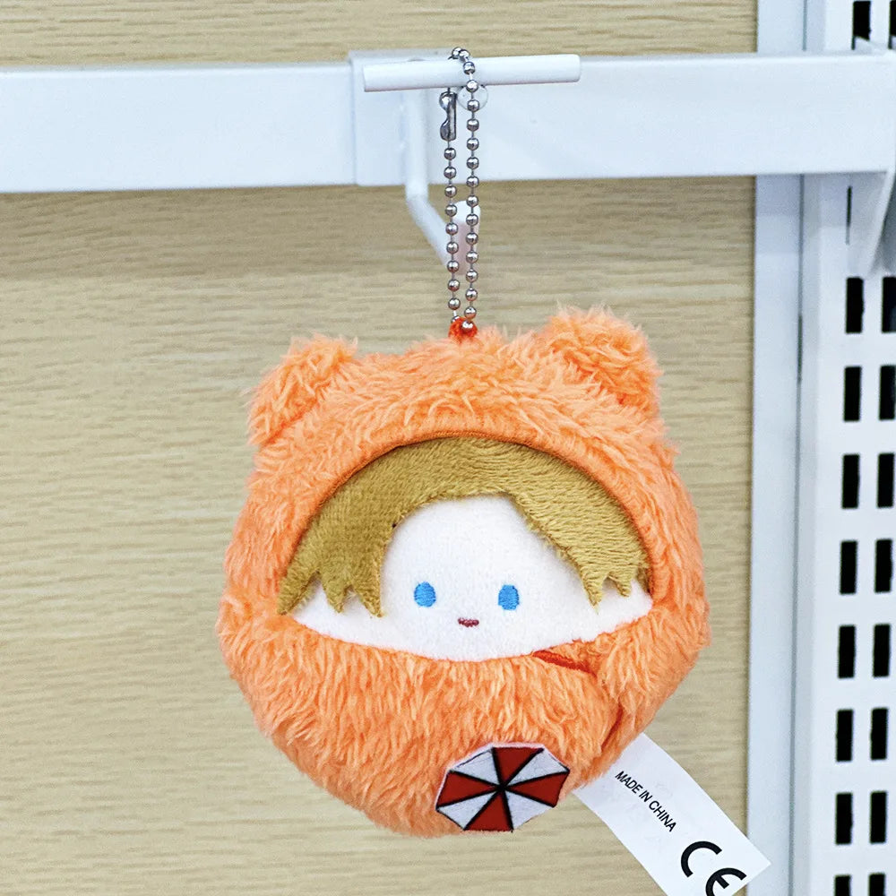 アンブレラ社ロゴ入り オレンジフードの少年 ぬいぐるみキーホルダー