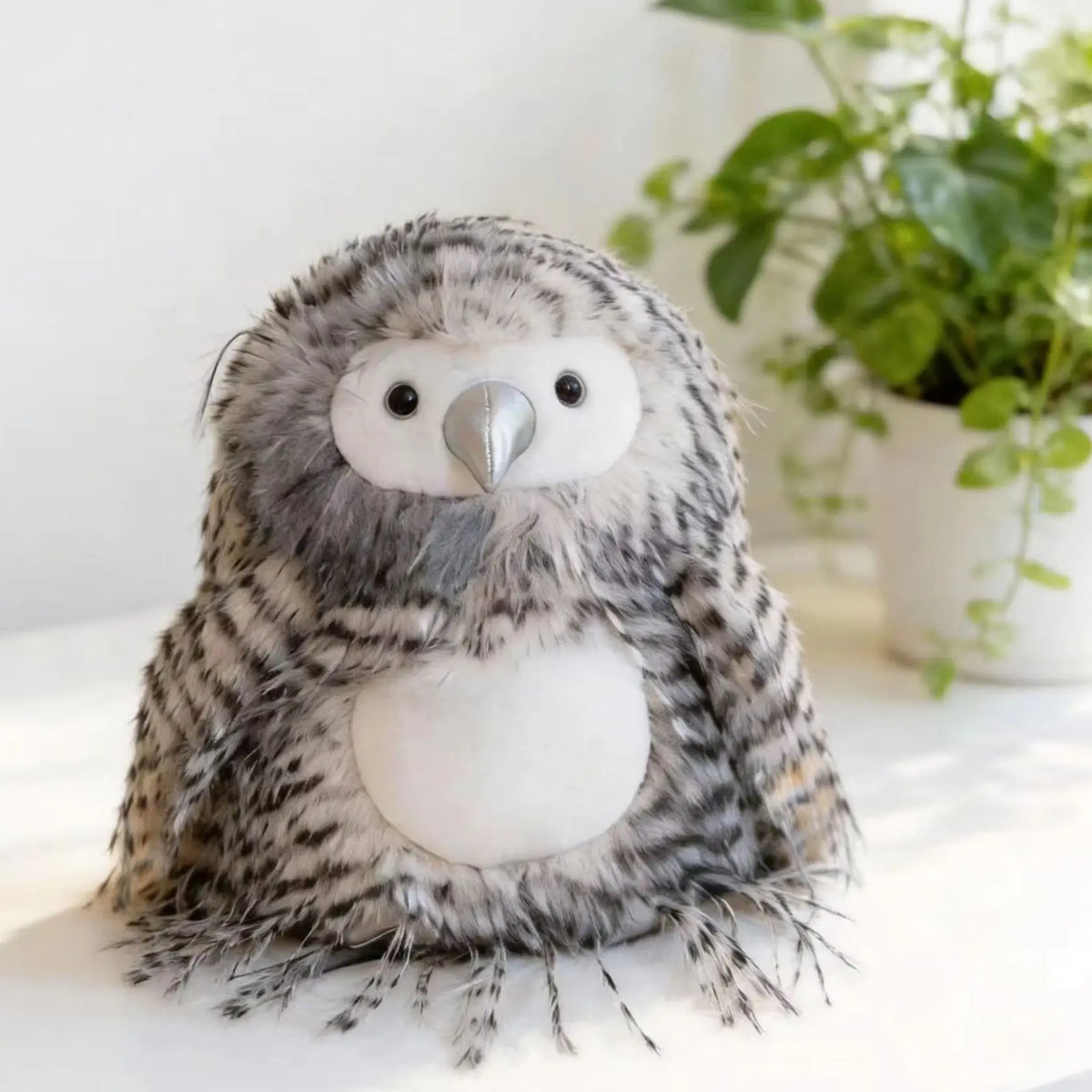 ふわふわ グレー&ホワイト シロフクロウ 親子 ぬいぐるみ セット