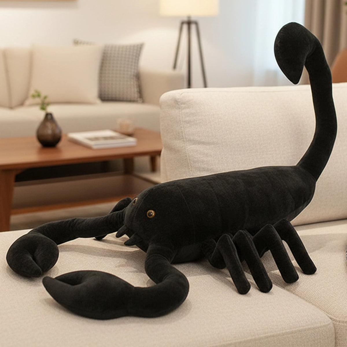 ブラック サソリ ぬいぐるみ リアルな目つき