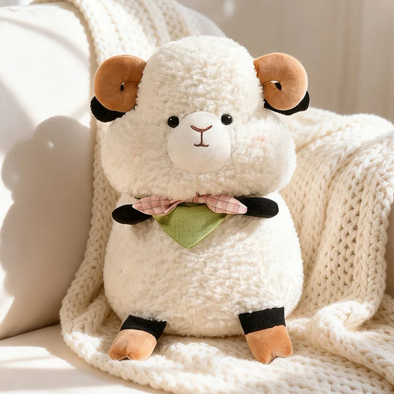 Sweet White Sheep Lam Plush Toys Hold Tulip Flower Soft Stuffed Hug Doll Plush Toy Kid Girl Birthday Christmas Gift
