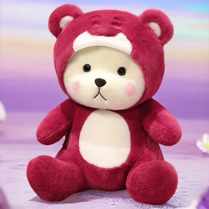 かわいい マゼンタの クマの着ぐるみ ぬいぐるみ