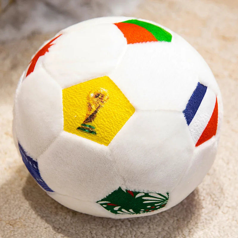 国旗デザインのふわふわぬいぐるみサッカーボール