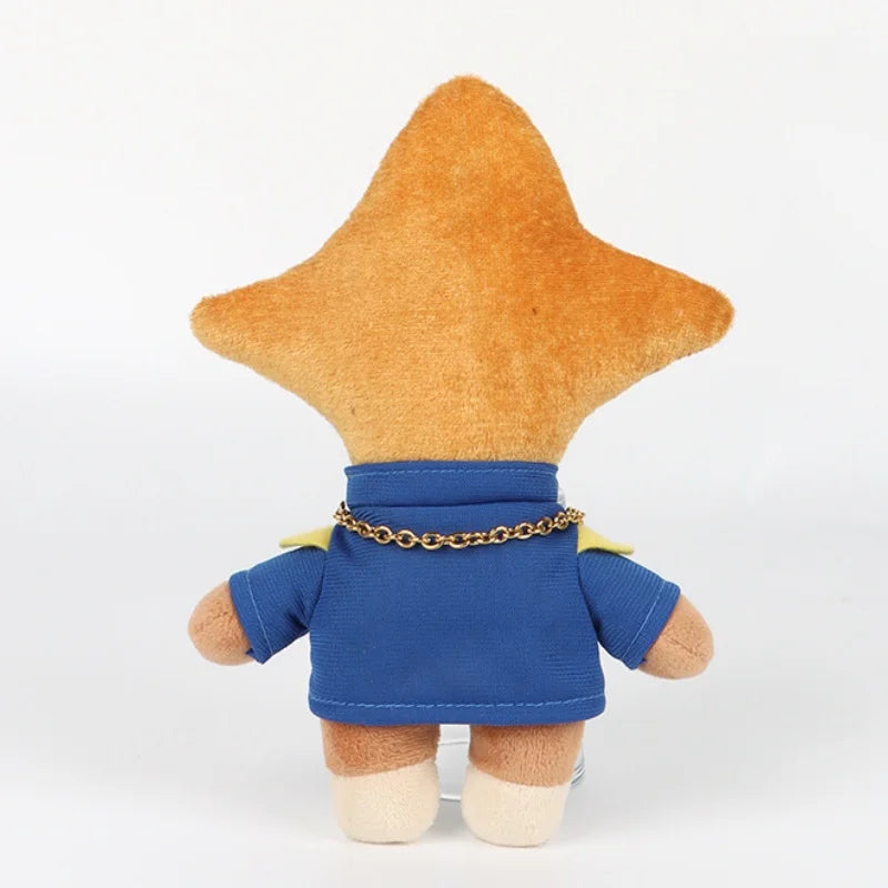 金色の鎖が付いた星形ヘッドの青いローブ ぬいぐるみ