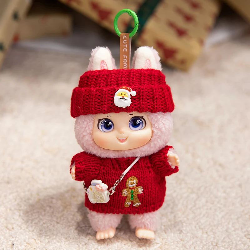 クリスマス ウサ耳 ニット もこもこ ドール フィギュア