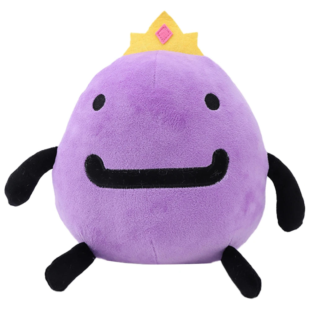 かわいい王冠付き紫ぬいぐるみ