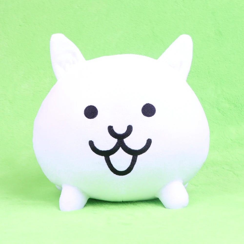 「にゃんこ大戦争」白いネコのふわふわぬいぐるみ