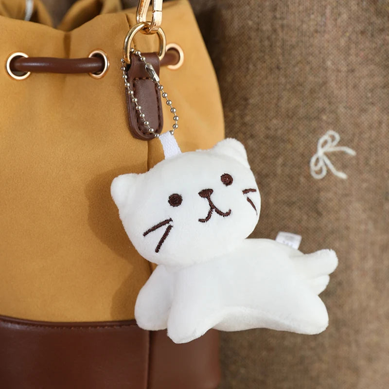 可愛い ふわふわ 猫 マスコット キーホルダー