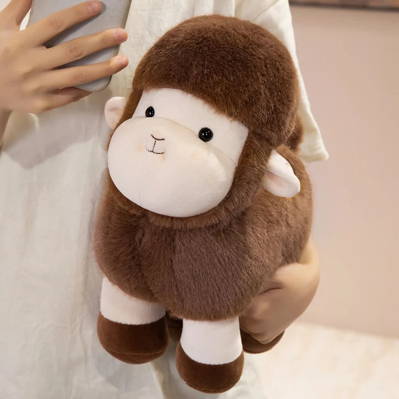 Hot Sale Realistic Sheep Plush Toys Soft Stuffed Standing Sheep Doll Cartoon Plush Toy Sheep Room Decoration