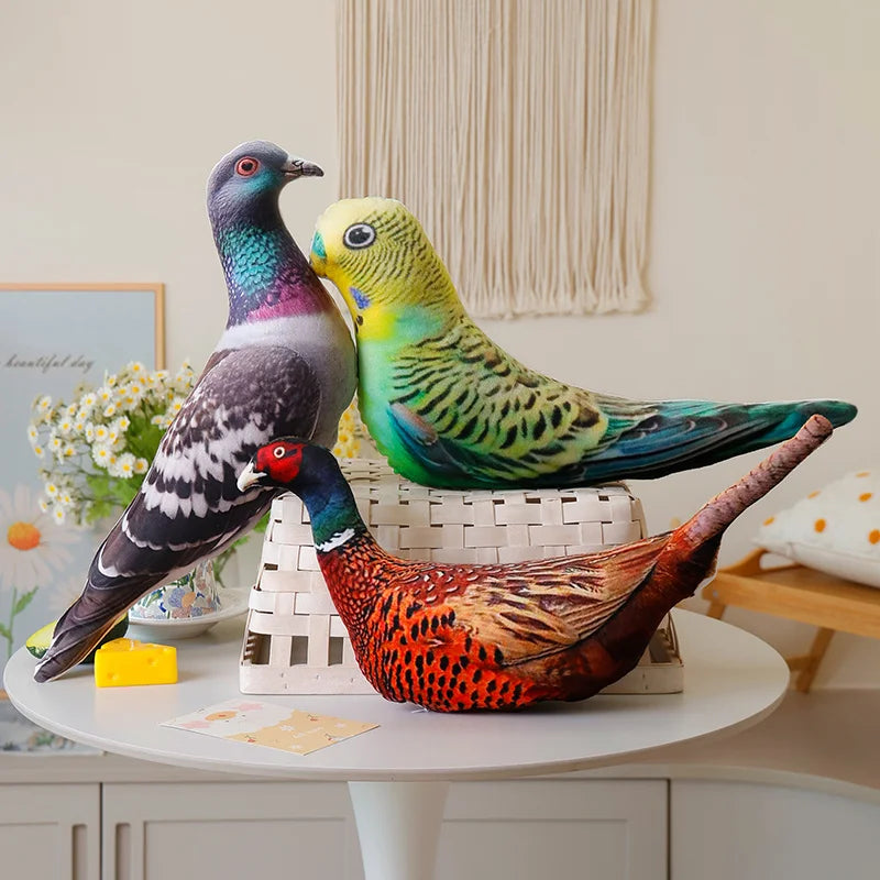 リアルな鳥のぬいぐるみ ハト セキセイインコ キジ 各種