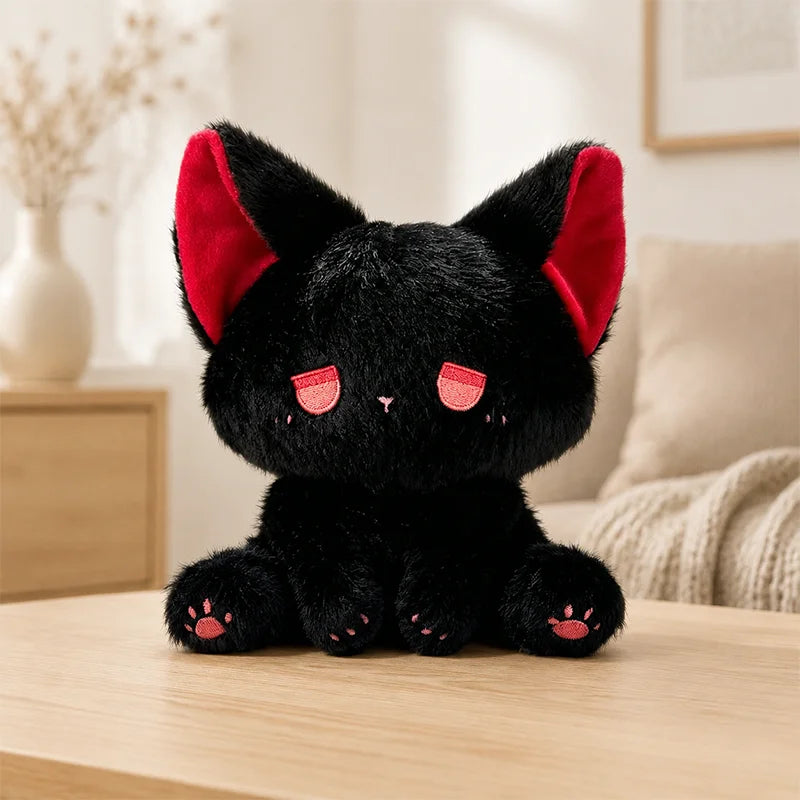 15cm Cute Silly Fox Doll with High Appearance Plush Toy Cartoon Sitting Posture Doll White Black Body with Different Color Ear