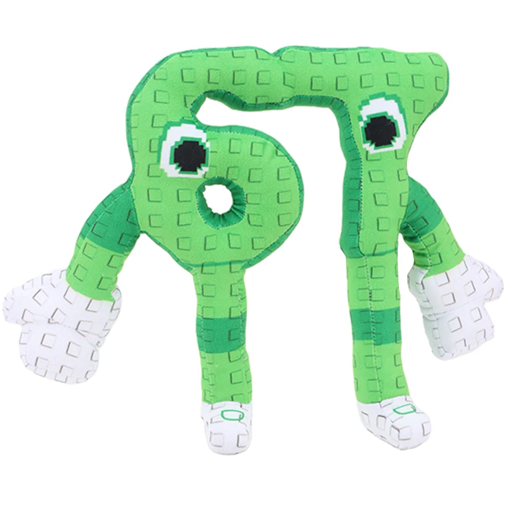 ピクセル風 グリーン 数字の6と7 キャラクター ぬいぐるみ
