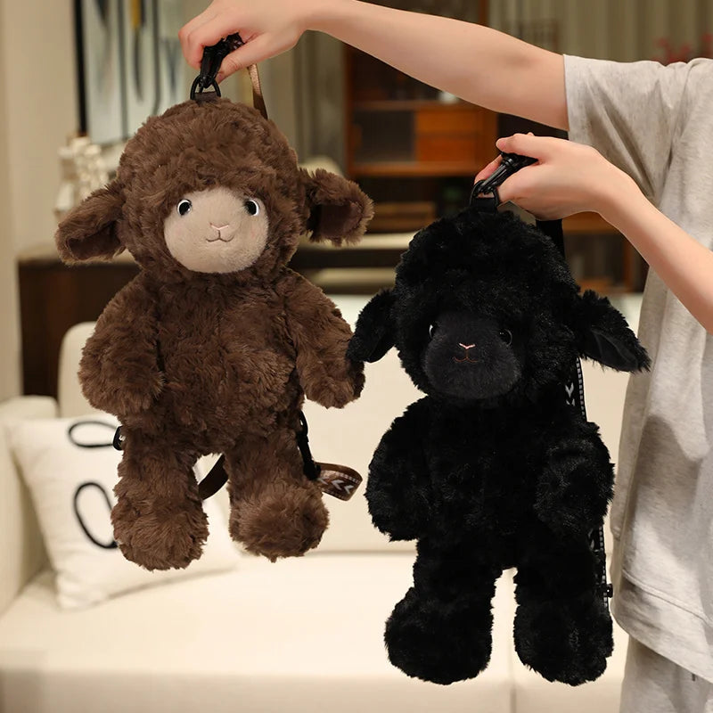 40CM Plush Sheep Animal Backpack Stuffed Toy Cute Soft Lamb Shoulder Bag Plushie For Kids Girls Birthday Gift