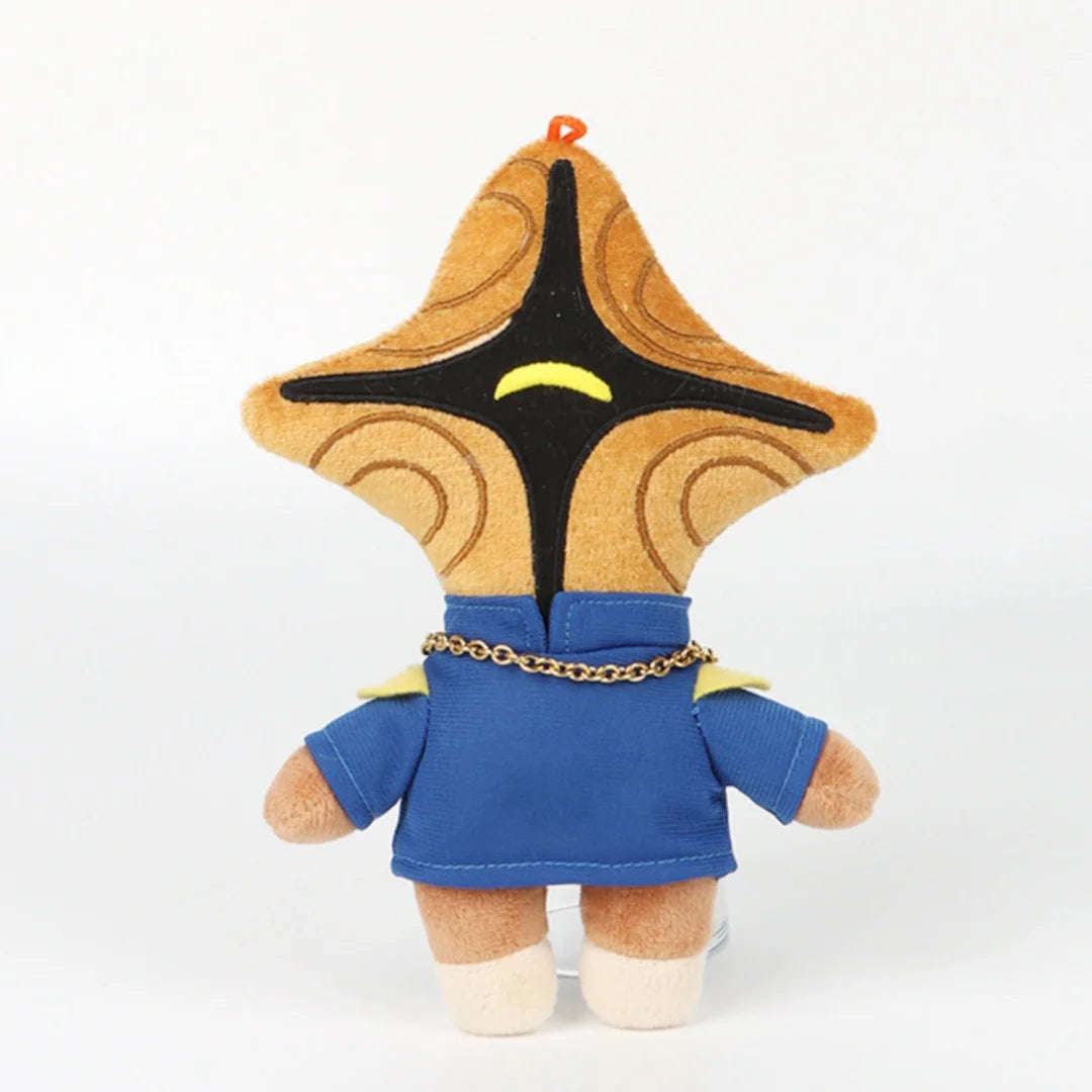 金色の鎖が付いた星形ヘッドの青いローブ ぬいぐるみ