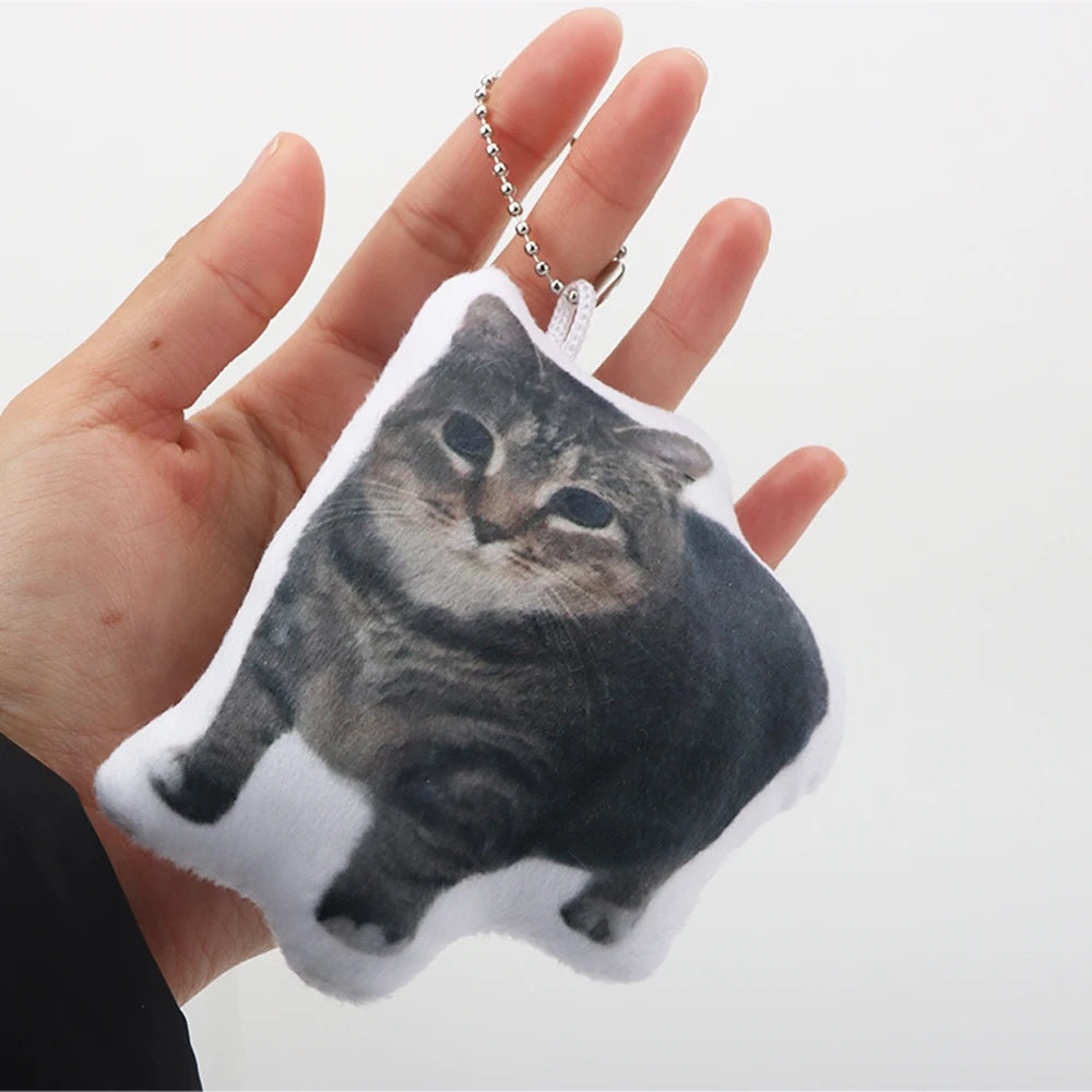 10cm Cute Cartoon Simulation Oiiai Cat Keychain Ugly and Cute Cat Plush Keychain Cartoon Kitten Dolls Bag Pendant Birthday Gifts