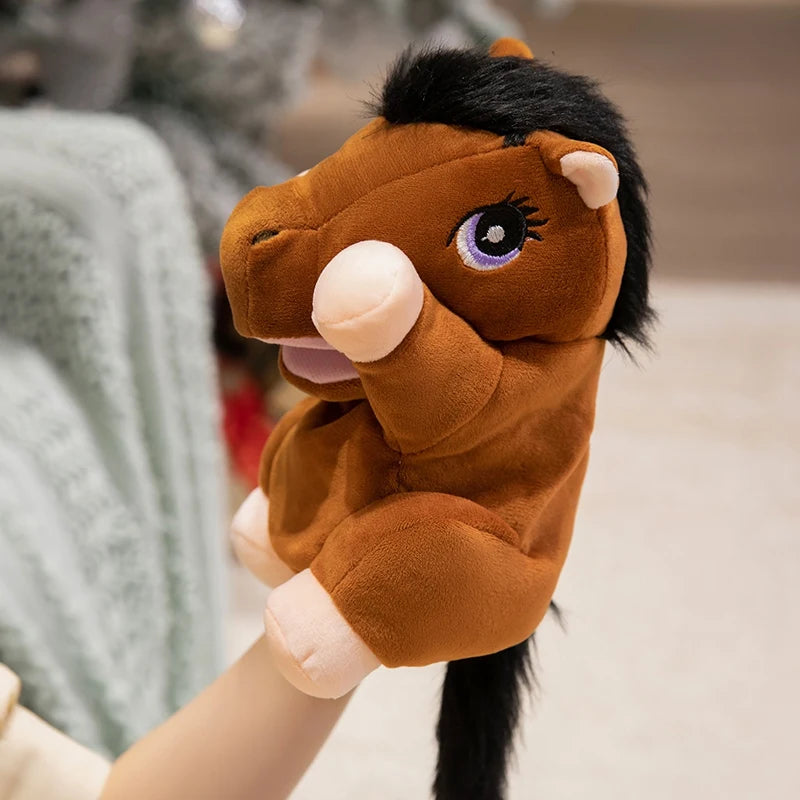 ふわふわ 馬 と ポニー の ぬいぐるみ ハンドパペット