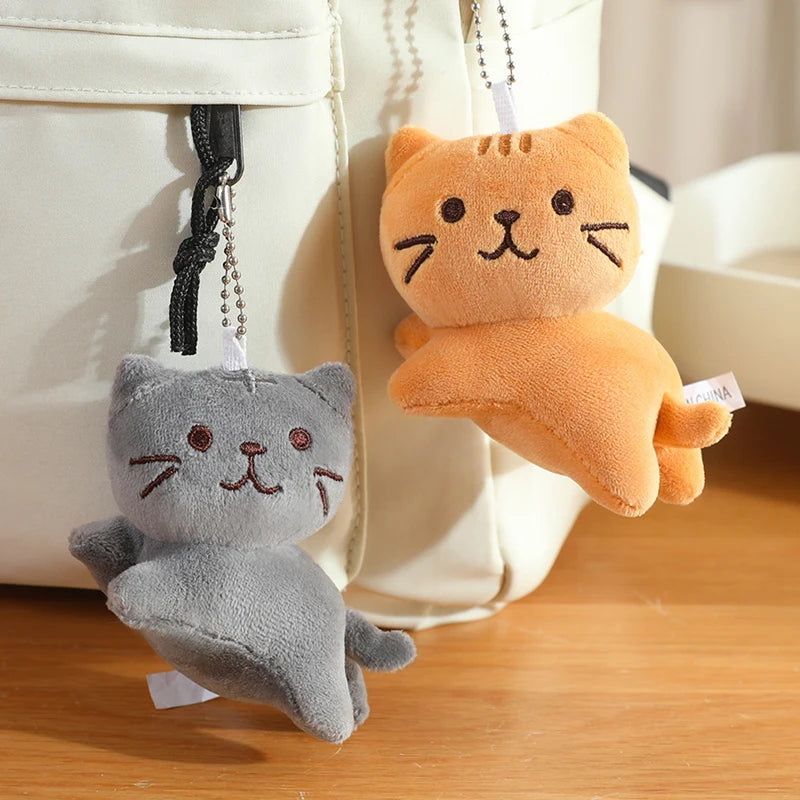 可愛い ふわふわ 猫 マスコット キーホルダー